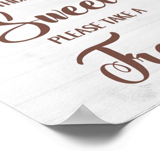 誕生日は甘い看板を取って下さい ポスター (角)