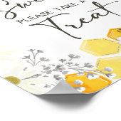 誕生日は甘いPlease Take a Treat Bee Sign ポスター (角)