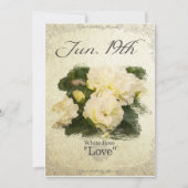 誕生日は白いバラ6月19日""に開花します カード (正面)