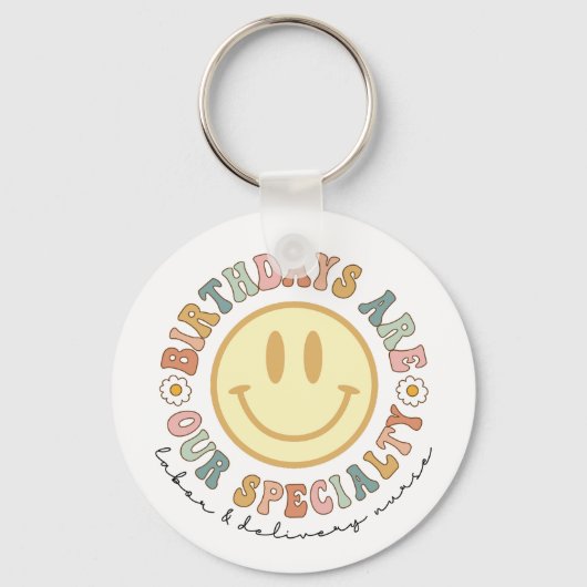 誕生日は私たちの専門、LとDのナースギフト キーホルダー (正面)