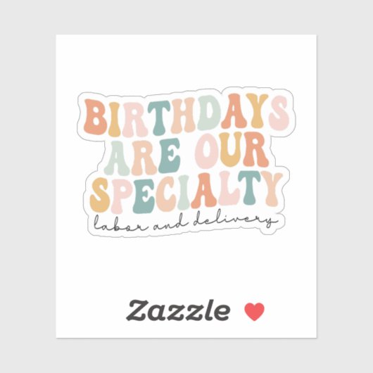 誕生日は私たちの専門、LとDのナースギフト シール (シート)