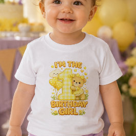 誕生日は私だよ 赤ちゃんTシャツ | イエローテーマ ベビーTシャツ