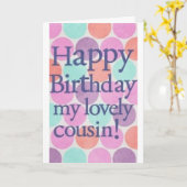 誕生日は私のいとこ**を願う** カード (黄色い花)