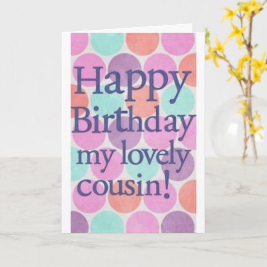 誕生日は私のいとこ**を願う** カード (黄色い花)