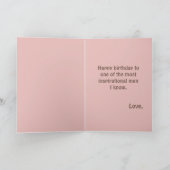 誕生日は私のボーイフレンドのクラスへの願モダンい カード (内部)