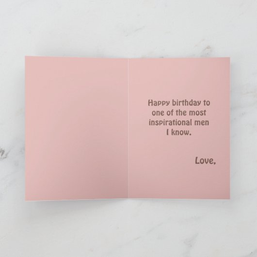 誕生日は私のボーイフレンドのクラスへの願モダンい カード (内部)