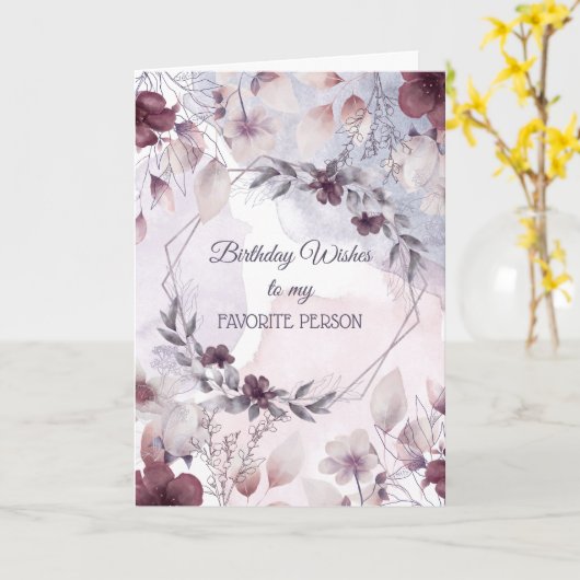 誕生日は私の個人お気に入りのカードに願う カード (黄色い花)