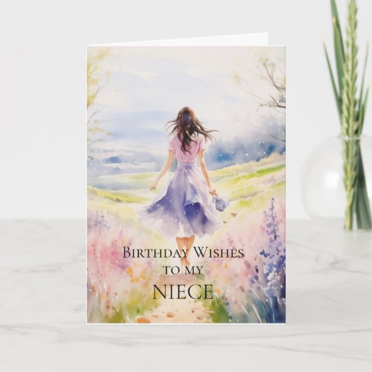 誕生日は私の姪のカードを願う カード (正面)