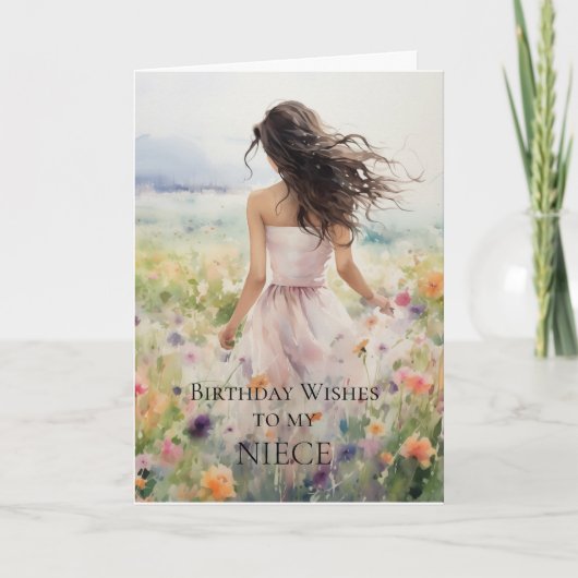 誕生日は私の姪のカードを願う カード (正面)