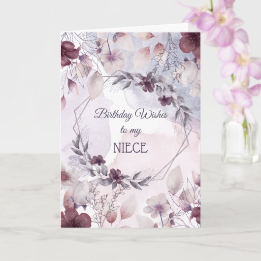 誕生日は私の姪のカードを願う カード (蘭)
