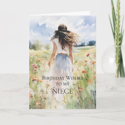 誕生日は私の姪のカードを願う カード (正面)