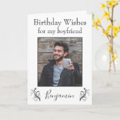 誕生日は私の彼氏を願う カード (黄色い花)