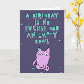 誕生日は空き茶碗の言い訳ではない カード (黄色い花)