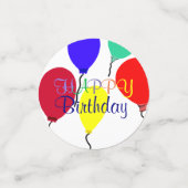 誕生日は紙吹雪を風船のようにふくらませます コンフェッティ (スモール正面)