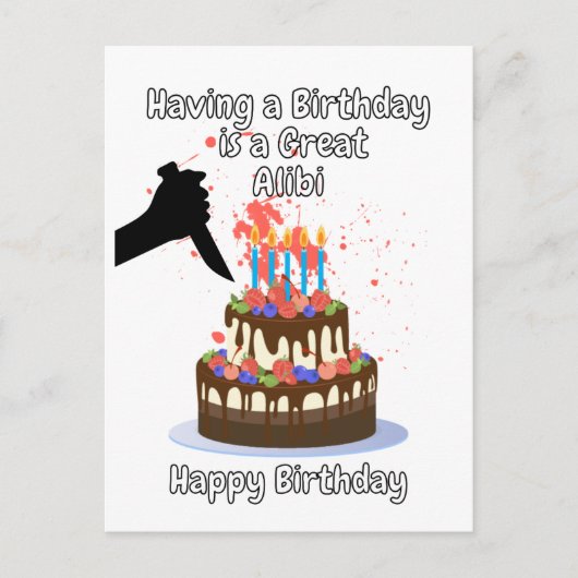 誕生日は良い言い訳になる ポストカード (正面)