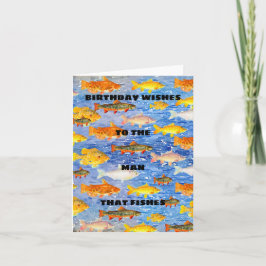 誕生日は魚を願う！バースデー ノートカード