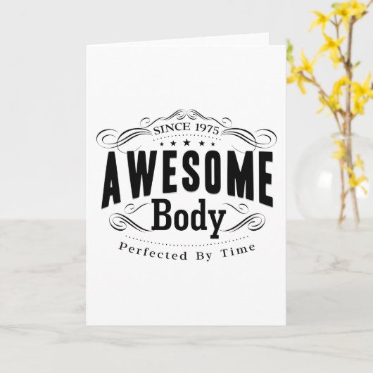 誕生日は1975年の素晴らしい体を生まれます カード (黄色い花)