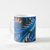 誕生日は2マグの良否を明りにすかして調べます コーヒーマグカップ (正面左)