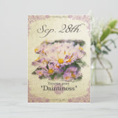 誕生日は9月28日" Tatarian星状体"ので開花します カード (スタンド正面)