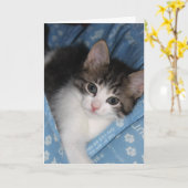 誕生日は"のどを鳴らす音を望みます--fectの誕生日" カード (黄色い花)