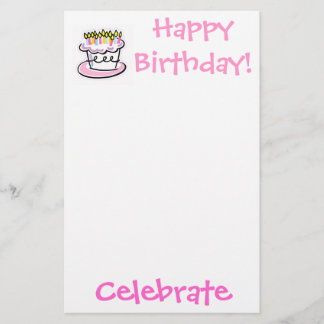 誕生日は、ハッピーバースデー祝います! 便箋