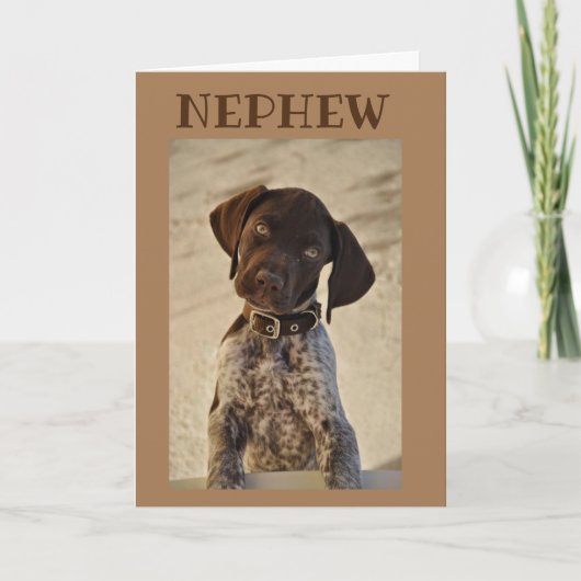 誕生日は**甥**カードに希望 カード (正面)