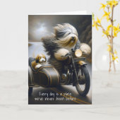 誕生日ひげコリーオンモトキュレ カード (黄色い花)