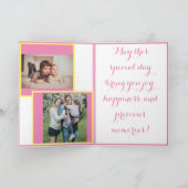 誕生日ひまわりグリーティングカード サンキューカード (内部)