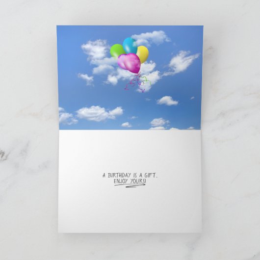 誕生日ひまわり畑 カード (内部)