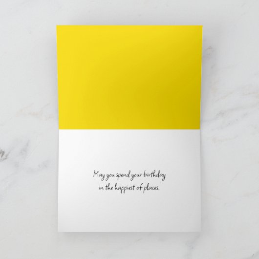 誕生日ひまわり畑 カード (内部)