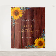 誕生日ひまわり素朴な褐色木ユーカリ