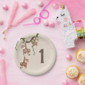 誕生日ぶら下がったサル1 ペーパープレート (パーティー)