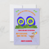 誕生日への双子の兄弟への招待。 招待状 (正面)