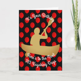 誕生日への次の365カヤックを漕ぐ日 カード