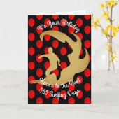 誕生日への次の365サーフの日 カード (黄色い花)