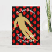 誕生日への次の365スキーの日 カード (正面)