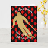 誕生日への次の365スキーの日 カード (黄色い花)