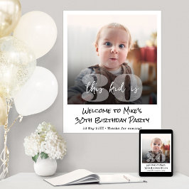 誕生日へようこそ「この子」ヴィンテージ写真スナップショット ポスター