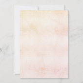 誕生日ほこりっぽいクリームワイルドフラワーピンク 招待状 (裏面)