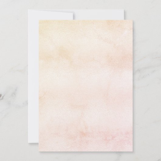 誕生日ほこりっぽいクリームワイルドフラワーピンク 招待状 (裏面)