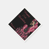 誕生日またはバチェロレッテディーバプリンセスガール スタンダードカクテルナプキン (角)