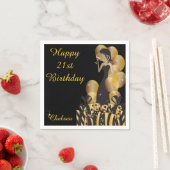 誕生日またはバチェロレッテディーバプリンセスガール スタンダードカクテルナプキン (インサイチュ)