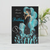 誕生日またはバチェロレッテディーバプリンセスガール 招待状 (スタンド正面)