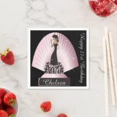 誕生日またはバチェロレッテナプキン スタンダードカクテルナプキン (インサイチュ)