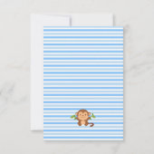 誕生日またはベビーシャワーのための猿のサンキューカード サンキューカード (裏面)