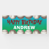 誕生日または任意の大事な行事のための野球のバナー 横断幕 (横)