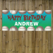 誕生日または任意の大事な行事のための野球のバナー 横断幕