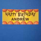 誕生日または任意の大事な行事のバスケットボールバナー 横断幕