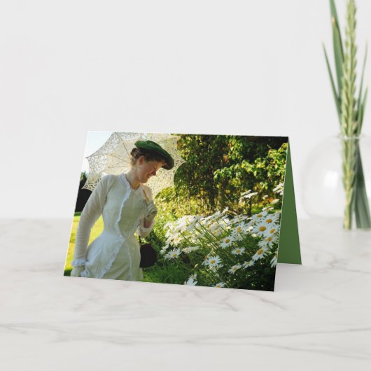 誕生日または懇親会カード:ビクトリアン内部の詩 カード (正面)