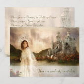 誕生日または結婚前のお祝いのファンタジー招待状 招待状 (正面/裏面)